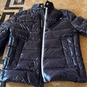 Moncler Shiny Black Quilted Jacket 12a